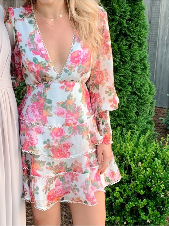 KEEPSAKE the Label Dresses & Skirts - KEEPSAKE the Label Floral Pink and Green Mini Dress